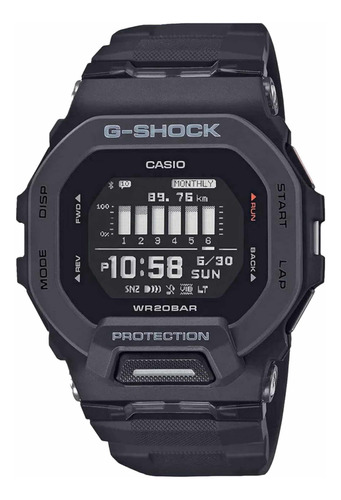 Reloj Casio G-shock Gbd200 Bluetooth Color Negro