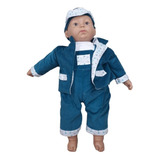 Le Bebot Lb-505 Muñeca Enzo Enterito, Campera Boina