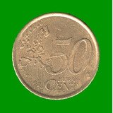 Moneda De España 50 Centavos De Euro, Año 1999, Estado Usada