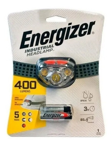 Linterna Energizer Vincha Led 400 Lumens Blanco Rojo 5 Modos
