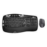 Logitech Mk570 Wireless Wave Keyboard And Mouse Combo, Negro