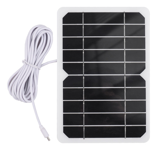 Cargador Solar Portátil 5w 5v Impermeable Para Camping Con U