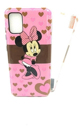 Case Minnie Mouse + Mica Cristal Para Samsung A51