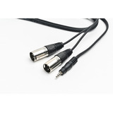 Cable Profesional Mini Plug A 2 Canon Xlr Pro Audio 1,8 Mts