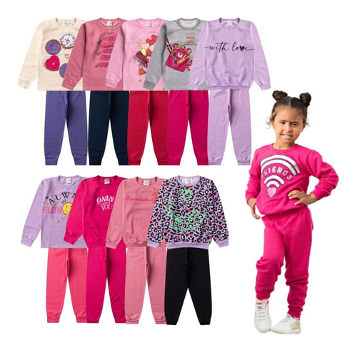 Kit 4 Conjunto Moletom Menino Infantil Inverno 1 Ao 14 Anos