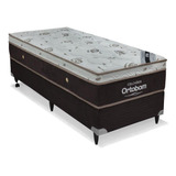 Cama Box Sleep King Mola Ensacadas Solteiro 88x188x68 Marrom