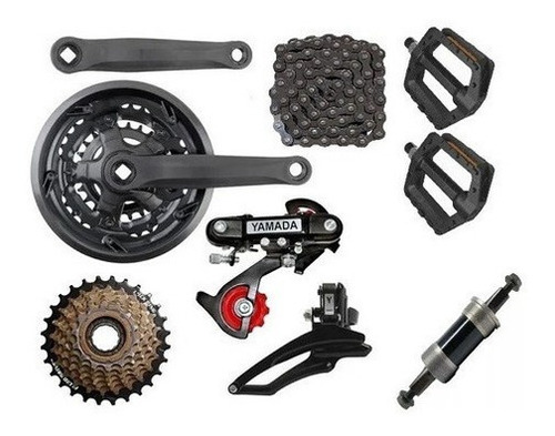 Kit Peças Grupo Para Bike 21 Aro 26 E 29 Resistente Promoção