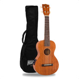 Ukelele Electroacustico Soprano Caoba Superior Funda Cenefa