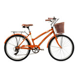 Bicicleta Vintage Olmo Amelie Plume Rapide Aluminio 6 V. Color Naranja Tamaño Del Cuadro 18