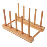 Estante Para Platos, Ollas, Soporte De Madera Para Platos De