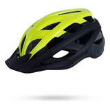 Capacete Bike Ciclismo Asw Fun C/ Sinalizador Led Cor Amarelo Fluo Preto Tamanho P/m