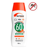 Protetor Solar Fps 60 Com Repelente Bisnaga 120ml Nutriex