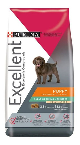 Purina Excellent Puppy Perros Raza Med/gde X 3kg Caba