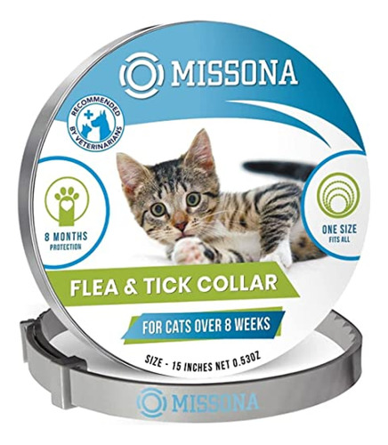 Missona Collar Antipulgas Para Gatos Y Gatitos, Collar Antip