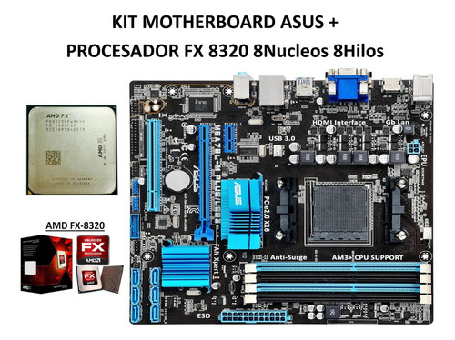 Kit Mother Asus M5a78l-m Plus/usb3 + Fx 8320 125w 8n 8h 4gh 