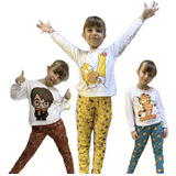 Pijama Largo Unisex Niños Tematico  Modal Varios Modelos