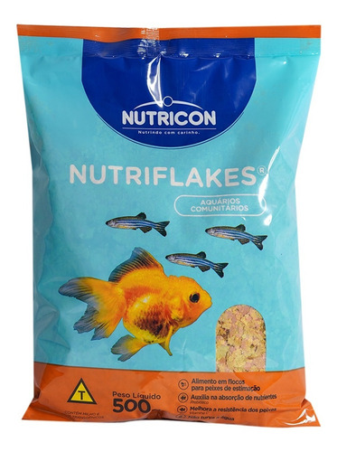 Nutriflakes 500g Ração Em Flocos Comida Peixes Ornamentais