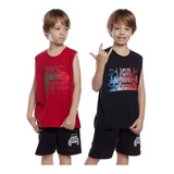 2 Regatas Moda Infantil Masculino De Calor Juvenil Meninos