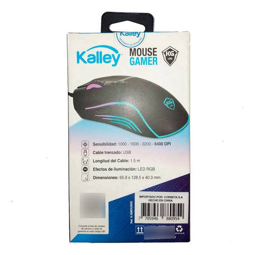 Mouse Gamer Kg Kalley Alambrico