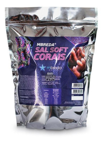 Mbreda Sal Soft Corais 500g Trata Até 15l P/ Aquario C/nfe