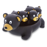 Dollibu Black Bear Family Animal Bath Squirters Juego De Jug