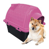 Casinha Cama N5 Rosa Cachorro Iglu Plástico Dog Furacão Pet