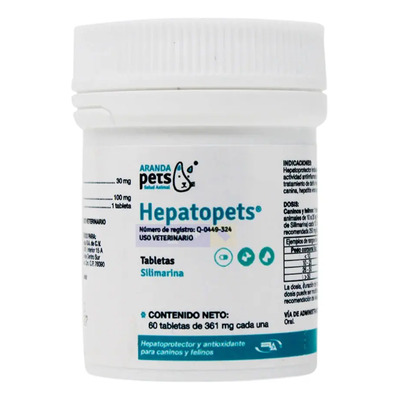 Hepatopets 60 Tab. Silimarina Hepatoprotector Y Antioxidante | Envío gratis