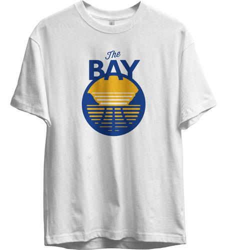 Remera Basket Nba Golden State Warriors Blanca Logo The Bay