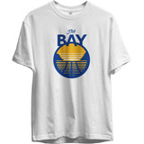 Remera Basket Nba Golden State Warriors Blanca Logo The Bay