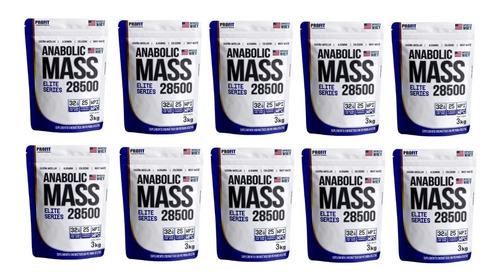 Combo Massa Muscular - 10x Hipercalórico 3kg - Profit Labs