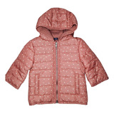 Chaqueta Parka Con Capucha Niña Bebe Rosa