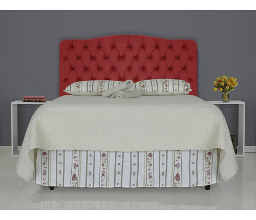 Cabeceira Dunas De Cama Box Queen 158 Cm Vermelho Ihwt