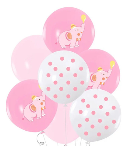 Set Globos Látex Estampado Animalitos 7pcs Decoración Belina