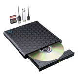 Unidad Externa De Cd Y Dvd, Grabadora De Cd/dvd-rom 6 En 1