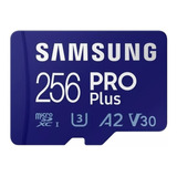 Cartão De Memória Micro Sd Samsung Pro Plus 256gb 4k 