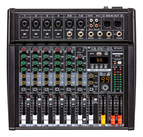 Mezclador De Consola Onax Pro Sr08 Interfaz De Audio Usb 99