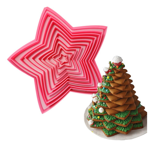 Set 10 Cortadores Galletas Arbol Navidad