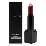 Note Mineral Semi Matte Lipstick Labial Mate Vegano 4.5gr