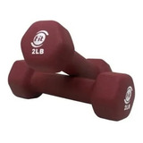 Kit Mancuernas X2 C/u 2 Libras Encauchetada Pilates Gym Pesa