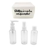 Kit Necessaire Organizador Frascos Shampoo Sabonete Spray