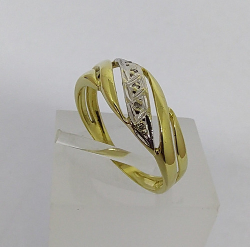 Anel Ouro 18k 750 Com Diamantes Aro 16