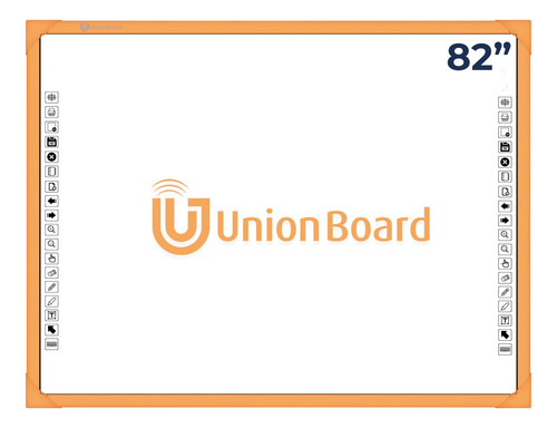 Lousa Educacional Interativa Unionboard Color 82 - Laranja