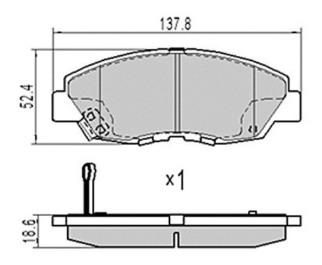 Pastillas Freno Delantera Honda Civic 1999-2007 T/americano Foto 2