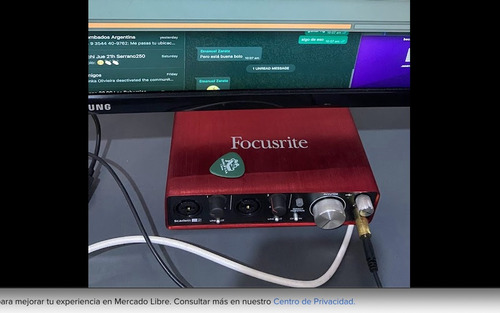 Interfaz De Audio Focusrite Scarlett 2i2 2da Gen