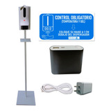Termómetro Dispensador Gel + Bateria Externa Con Pedestal V4