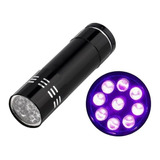 Linterna Luz Ultravioleta Uv 9 Led Luz Negra Billetes Falsos