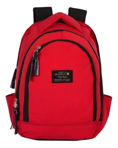 Mochila Escolar Urbana Grande Quaglia Q450 Q Color Rojo