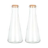 Botellas De Vidrio Decorativas Tapones De Corcho (12 Fl...