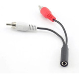 Cable Adaptador Jack 3.5mm Hembra A 2 Plug Rca Macho