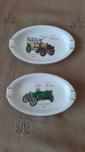 2 Ceniceros Verbano Porcelana Impecables